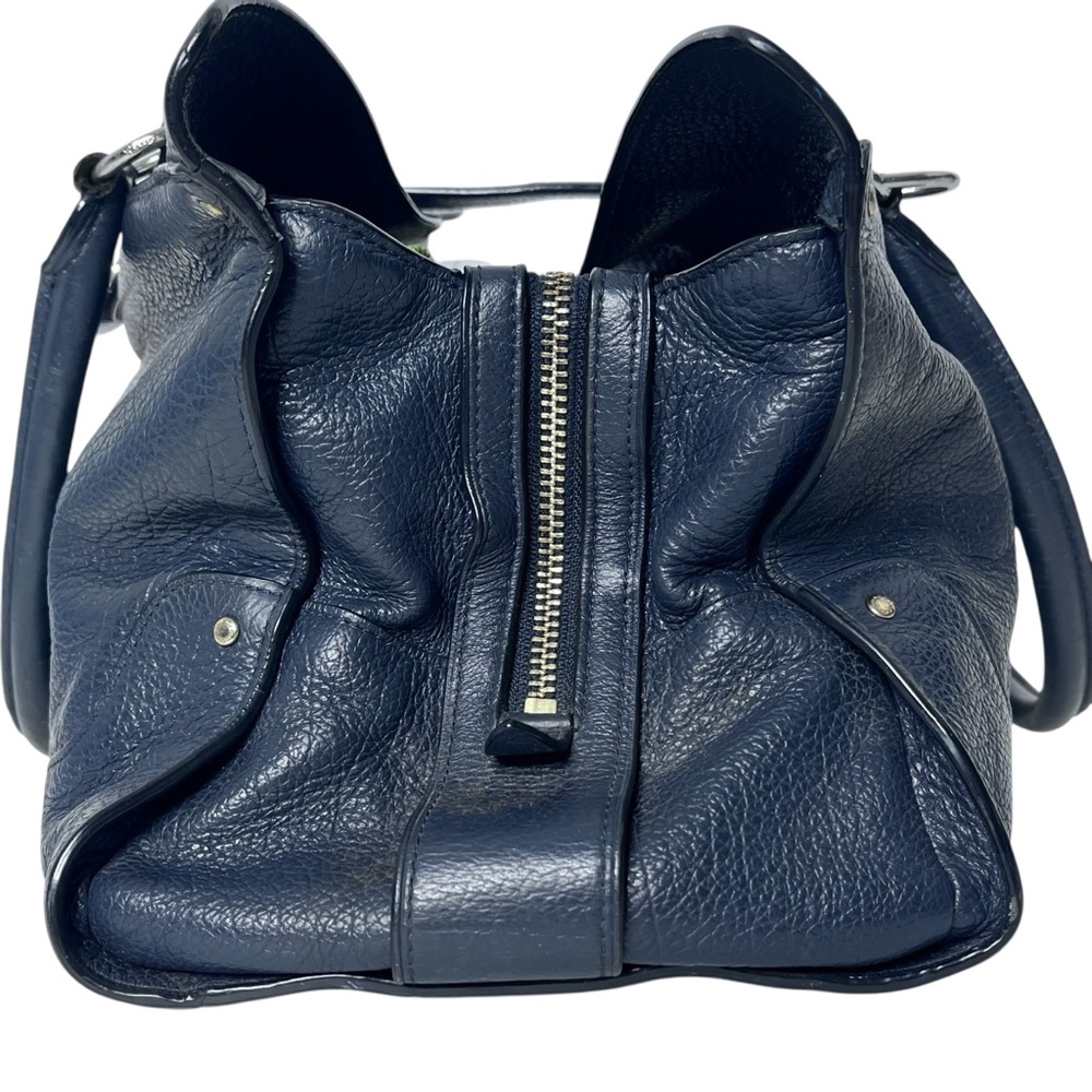 Coach Mercer 30 Navy Grain Leather Satchel - Picture 6 of 14